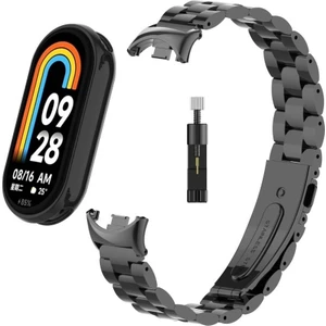 Xiaomi Mi Band 8/mi Band 9 Uyumlu Paslanmaz Çelik Kısaltılabilir Baklalı Kordon