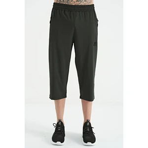 Haki Bağcıklı Standart Kalıp Fermuar Cepli Aktif Spor Erkek Kapri - 83096