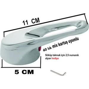 Geylani Yapı Market Mix Batarya Aç Kapa Kumanda Kolu 40 Lık