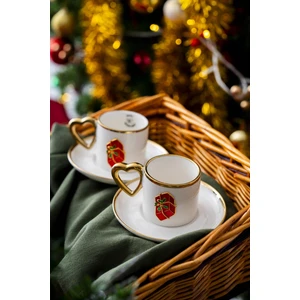 Limoges 2 Kişilik Kırmızı Hediye Kutu Kahve Fincanı Takımı - 90 ml