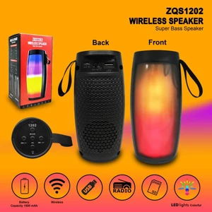 ZQS-1202 Taşınabilir Bluetooth Hoparlör Rgb Işıklı Bluetooth Speaker 5W
