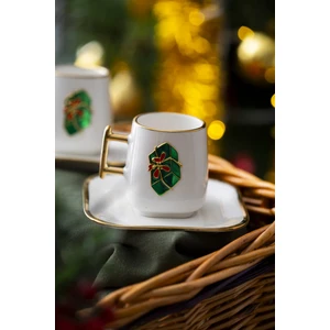 Leone 2 Kişilik Yeşil Hediye Kutu Kahve Fincanı Takımı - 90 ml