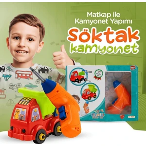 Kutulu 3D Matkap Seti Söktak Araçlar I Kamyon ve Vinç I Duyusal Gelişim