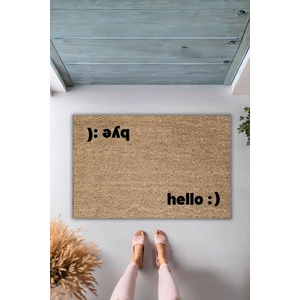 Modern Dijital Baskı - Hello - Bye - Kapi Onu i Kapı Önü Paspası