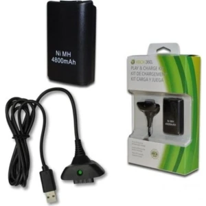 Xbox 360 Uyumlu Joystick Kol Şarj Kiti Batarja USB Kablosu ile Birlikte
