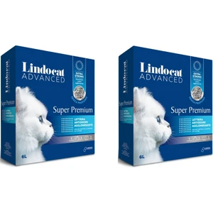 Lindocat Advanced Süper Premium Extra Strong Kokusuz Topaklaşan Kedi Kumu 6 Lt. x 2 Paket