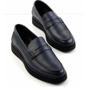 Lacivert  Deri Erkek Loafer Ayakkabı E01440102303