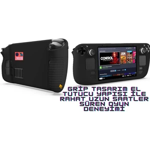 TY-2836 El Tutucu Grip Tasarım Tpu Steam Deck Silikon Koruyucu Kılıf