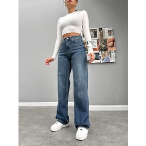 Esra Helvacı Dark Black Straight Orj Jean