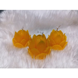Meltt Candle 2'Li Sarı Lotus Çiçeği Mum