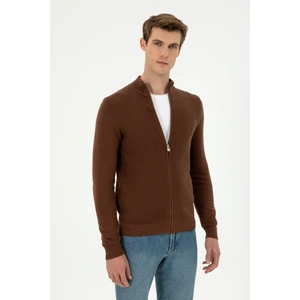U.S. Polo Assn. Erkek Kahverengi Hırka (Triko) 50294738-VR029