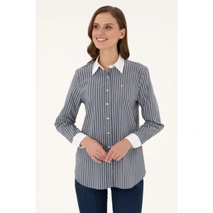U.S. Polo Assn. Kadın Lacivert Gömlek Desenli 50297107-VR033