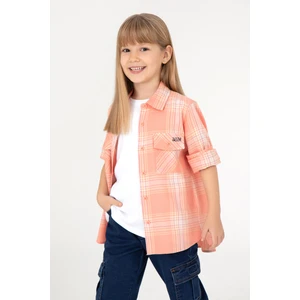 U.S. Polo Assn. Kız Çocuk Turuncu Gömlek Desenli 50297470-VR051