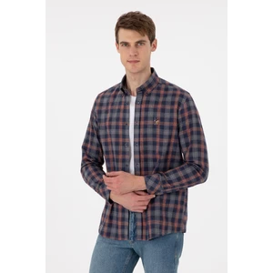 U.S. Polo Assn. Erkek Lacivert Gömlek Desenli 50296811-VR033