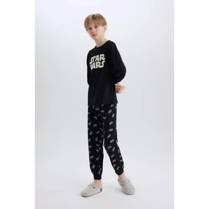 Erkek Çocuk Star Wars Pijama Takımı Bisiklet Yaka Uzun Kollu Üst Uzun Alt D8572A824WN
