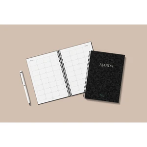 Muguet Business Süresiz Spiralli  Ajanda Çizgili Not Alanı ve Cornell Tipi Not Alma Sayfaları 2025