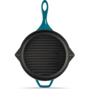 24cm Döküm Demir Yuvarlak Grill Tava Mavi