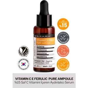 %15 Saf C Vitamini Içeren Aydınlatıcı Serum Derma Factory Pure Vitamin C E Ferulic Ampoule