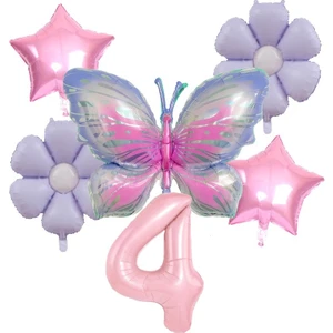 Kelebek Temalı Yaş Balon Set
