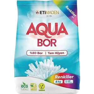 Aqua Bor Çamaşır Deterjanı 6 kg Renkliler Için 40 Yıkama Bor Hijyen