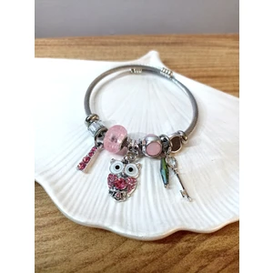 Youqa Atelier Çelik Pandora Baykuş Charm Bileklik