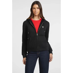 Kadın Gj Mini Yama Fermuarlı Sweatshirt - Siyah