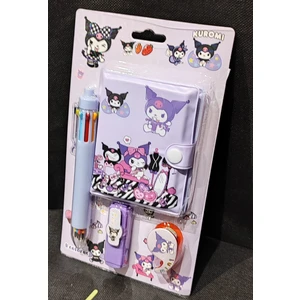 Bundle Island Sanrio Kuromi Figürlü Çok Renkli Kalem Kırtasiye Seti