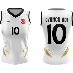 ACR Giyim Voleybol Forması Model 721 - Kişiye Özel Isim ve Numara Yazılabilir, Dijital Baskı Tasarım Tek Üst