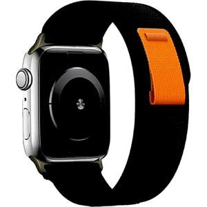 Apple Watch Trail Loop Cırtlı Bant Kordon ( Seri 10 / 11 - 46 mm Uyumlu) Siyah