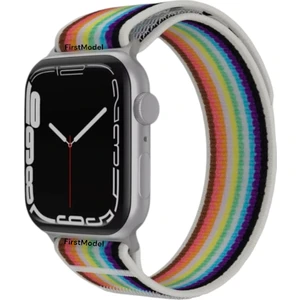 Apple Watch Trail Loop Cırtlı Bant Kordon ( Seri 10 - 46 mm Uyumlu) Gökkuşağı