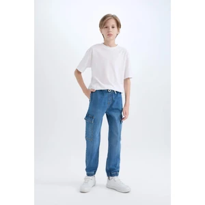 Erkek Çocuk Kargo Fit Jean Pantolon C4514A824WN