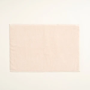 Zsa Zsa Zsu Solıd Iplik Boyalı Çizgili %100 Pamuk Ayak Havlusu 50x80 Cm Natürel/Pembe