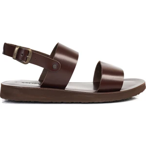 Erkek Kahverengi Hakiki Deri Sandalet 3Y1CS62622