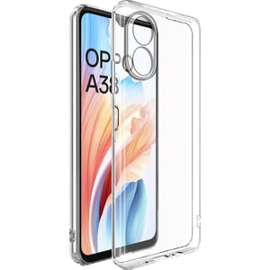 Oppo A38 ile Uyumlu Kılıf Şeffaf Kamera Korumalı Esnek Silikon Telefon Kılıfı Kapak