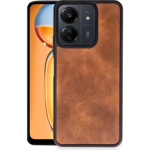 Xiaomi Redmi 13C  Uyumlu Kılıf Deri 3D Kamera Korumalı Tpu Ince Elden Kaymaz Lüx Kapak