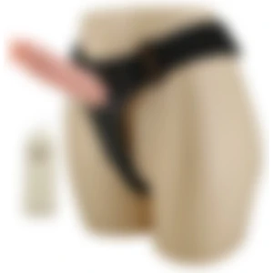 17 cm Süper Realistik Titreşimli Belden Bağlamalı Kumandalı Vibratör Strapon