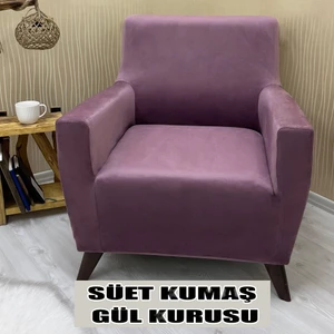 GL Home Süet Detaylı Angora Kumaş Tekli Koltuk & Berjer Koltuk Kılıfı