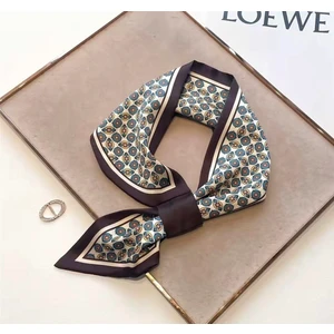 Kravat Eşarp Kahverengi Ikonik Desenler