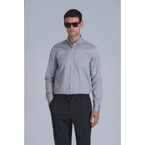 Danıel Erkek Basic Gömlek Slim Fit Gri