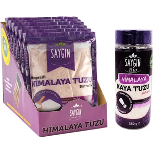 Sofralık Himalaya Tuzu 6 x 500 gr + Himalaya Kaya Tuzu Tuzluklu 250 gr