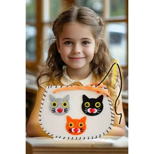 Keçe Kendin Yap Kedicikler Çanta