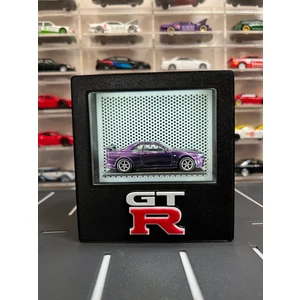 1/64 Ölçek Işıklı Gtr Logolu Sergileme Kutusu Diecast Araç Dahil Değildir 1/64 Araç Uyumludur