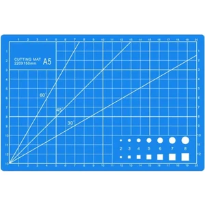 A5 Kesme Matı - Cutting Mat - Kesme Altlığı - Kesim Tablası - 22*15CM - Mavi