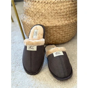 (Dar Kalıp) Unisex Ev Terliği Içi Kürklü Çeyiz Terliği Kışlık Terlik Ses Yapmaz Hafif Taban