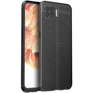 Oppo A73 Kılıf Deri Görünümlü Slim Silikon
