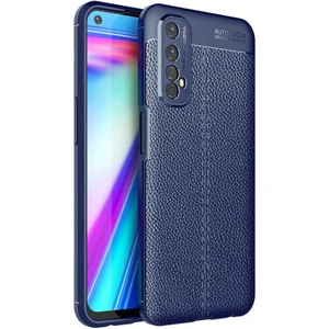 Realme 7 Kılıf Deri Görünümlü Slim Silikon