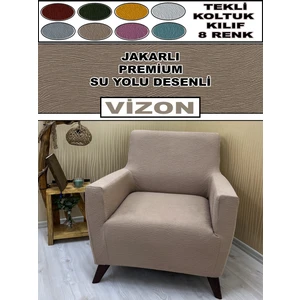 GL Home Pamuklu Su Yolu Jakarlı Kumaş 1 Adet Tekli & Berjer Koltuk Kılıfı, Kumaşımız Yakma Terletme Yapmaz