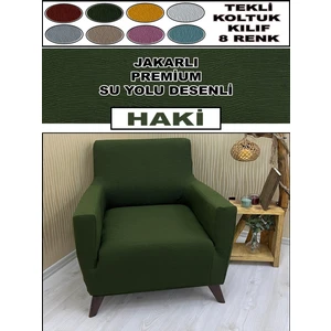 GL Home Pamuklu Su Yolu Jakarlı Kumaş 1 Adet Tekli & Berjer Koltuk Kılıfı, Kumaşımız Yakma Terletme Yapmaz