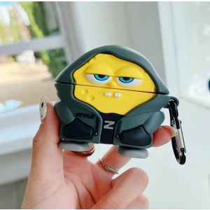1/2. Nesil Uyumlu Koruyucu Bluetooth Kulaklık Kılıfı Sünger Bob Figürlü