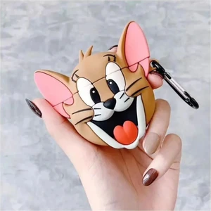 1/2. Nesil Uyumlu Koruyucu Bluetooth Kulaklık Kılıfı Jerry Figürlü